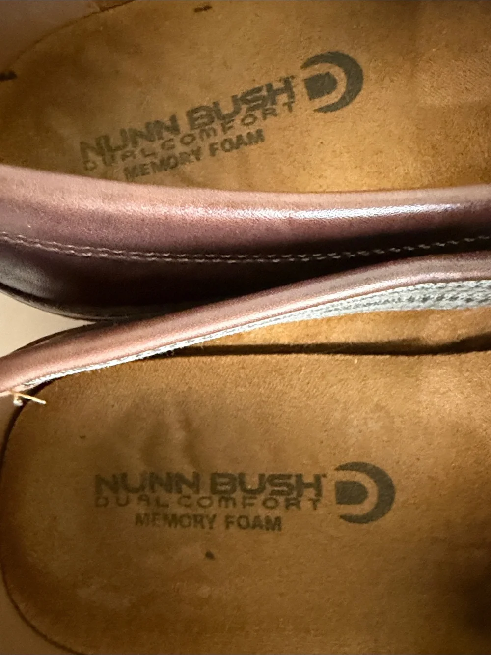 (2385) Nunn Bush Men's Chocolate Brown Leather Slip-On Loafers, Size: 10M